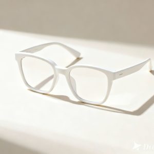 Gọng Kính Vuông Basic – Milky White.