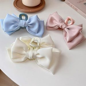 Kẹp Nơ Phồng Cao Cấp Nhiều Màu Pastel.