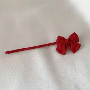 Kẹp Tăm Nơ Đỏ Nhỏ Xinh Phong Cách Vintage